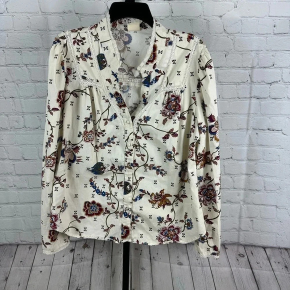 Matilda Jane Tops - Matilda Jane Good Hart “Monica” Style Floral Button Up Shirt Size Medium